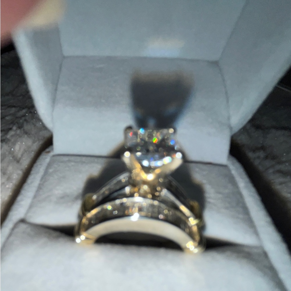 LAST CHANCE!  Price cut. Engagement/Wedding Band,  Princess Cut Diamond